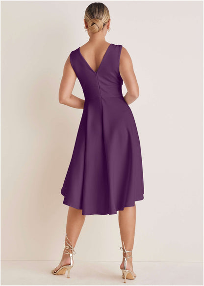 Ruffle High-Low Dress - Purple | Venus Budget Friendly