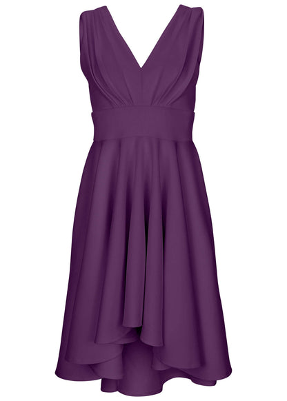 Ruffle High-Low Dress - Purple | Venus Budget Friendly