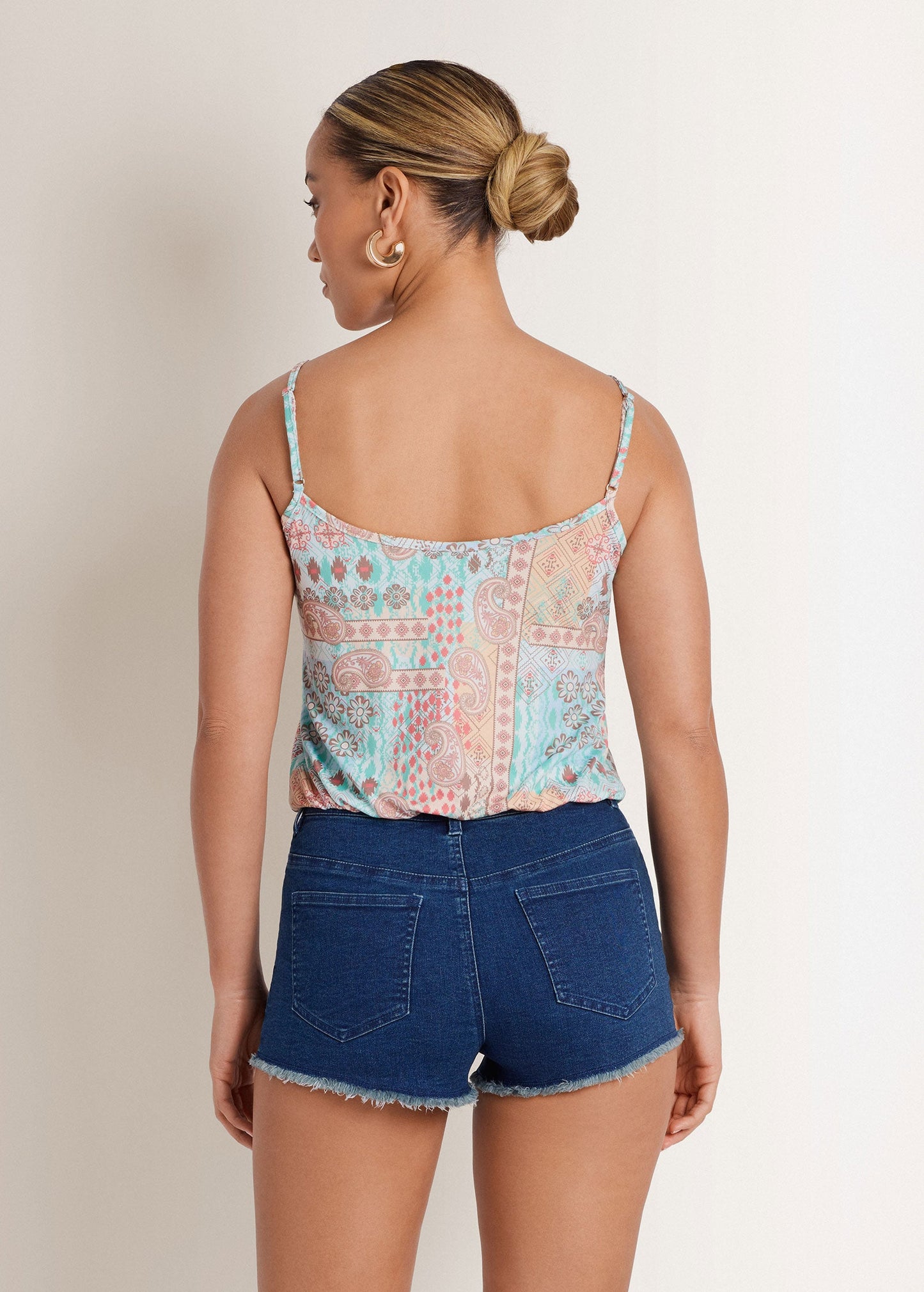 Paisley Print Tank Blue & Orange | Venus Limited Edition