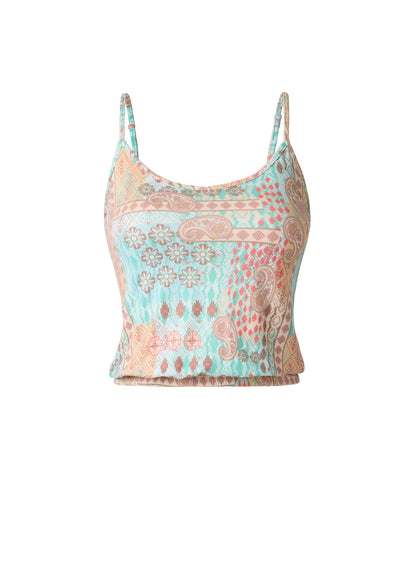 Paisley Print Tank Blue & Orange | Venus Limited Edition