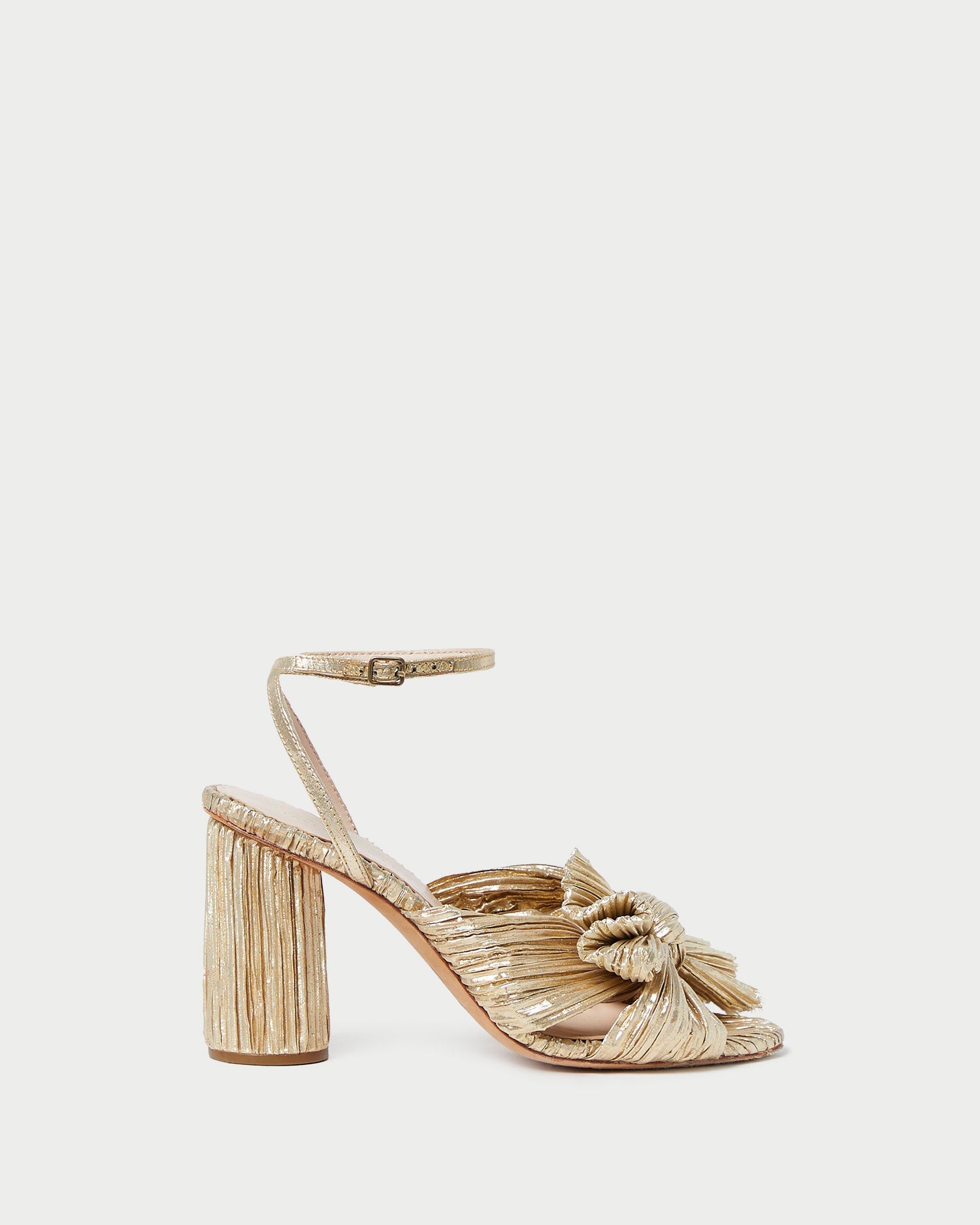 Loeffler Randall Women / Camellia Gold Pleated Bow Heel