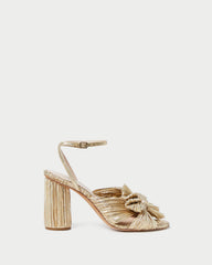 Loeffler Randall Women / Camellia Gold Pleated Bow Heel