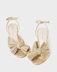 Loeffler Randall Women / Camellia Gold Pleated Bow Heel