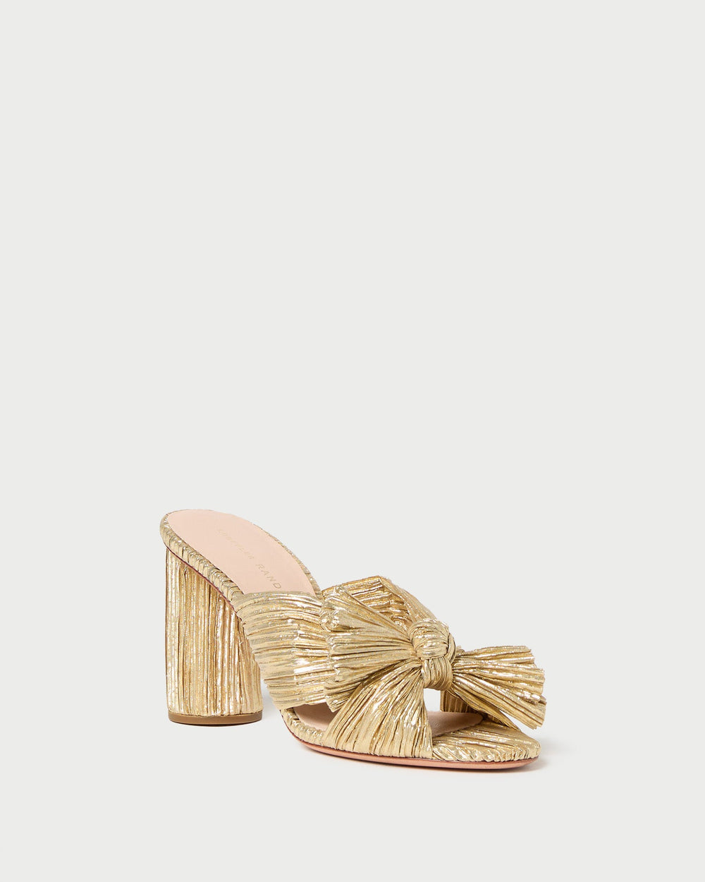 Loeffler Randall Women / Penny Gold Pleated Bow Heel