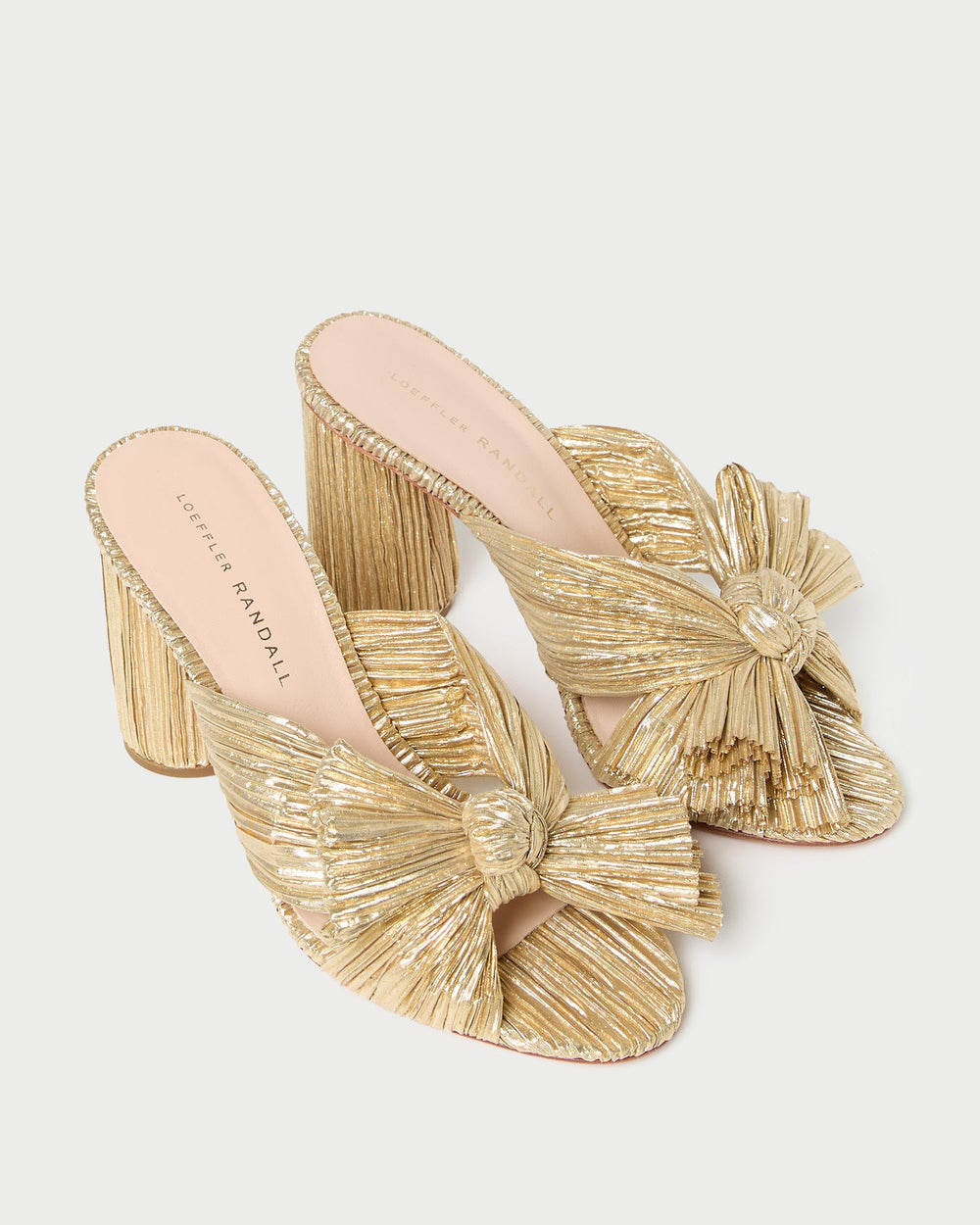 Loeffler Randall Women / Penny Gold Pleated Bow Heel