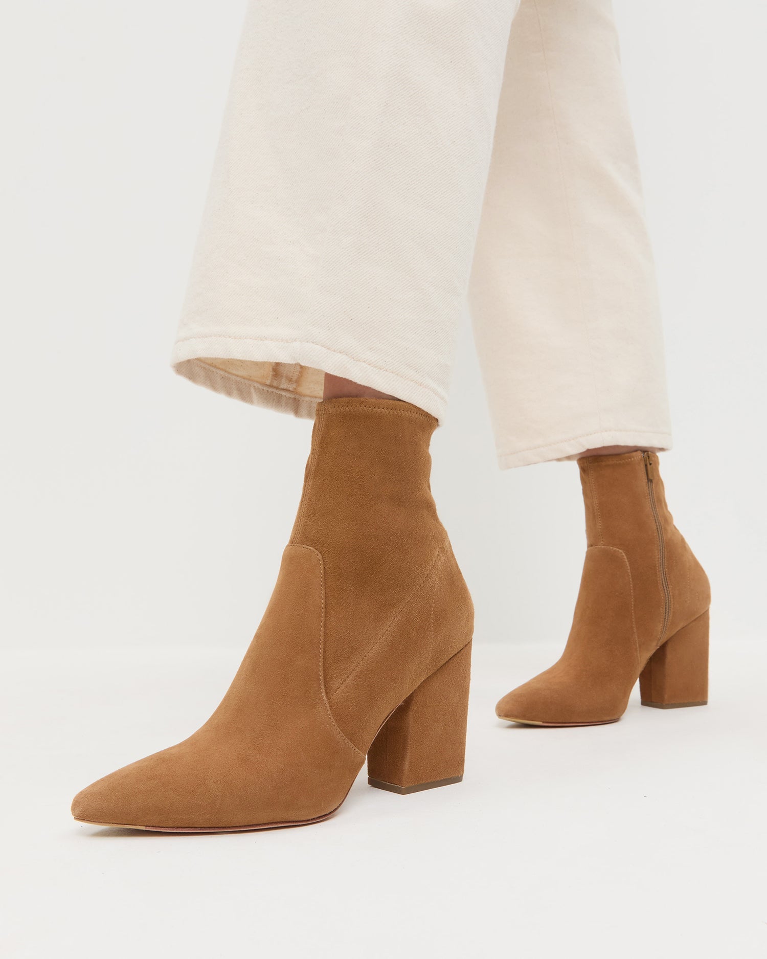 Loeffler Randall Women / Isla Cacao Suede Ankle Bootie
