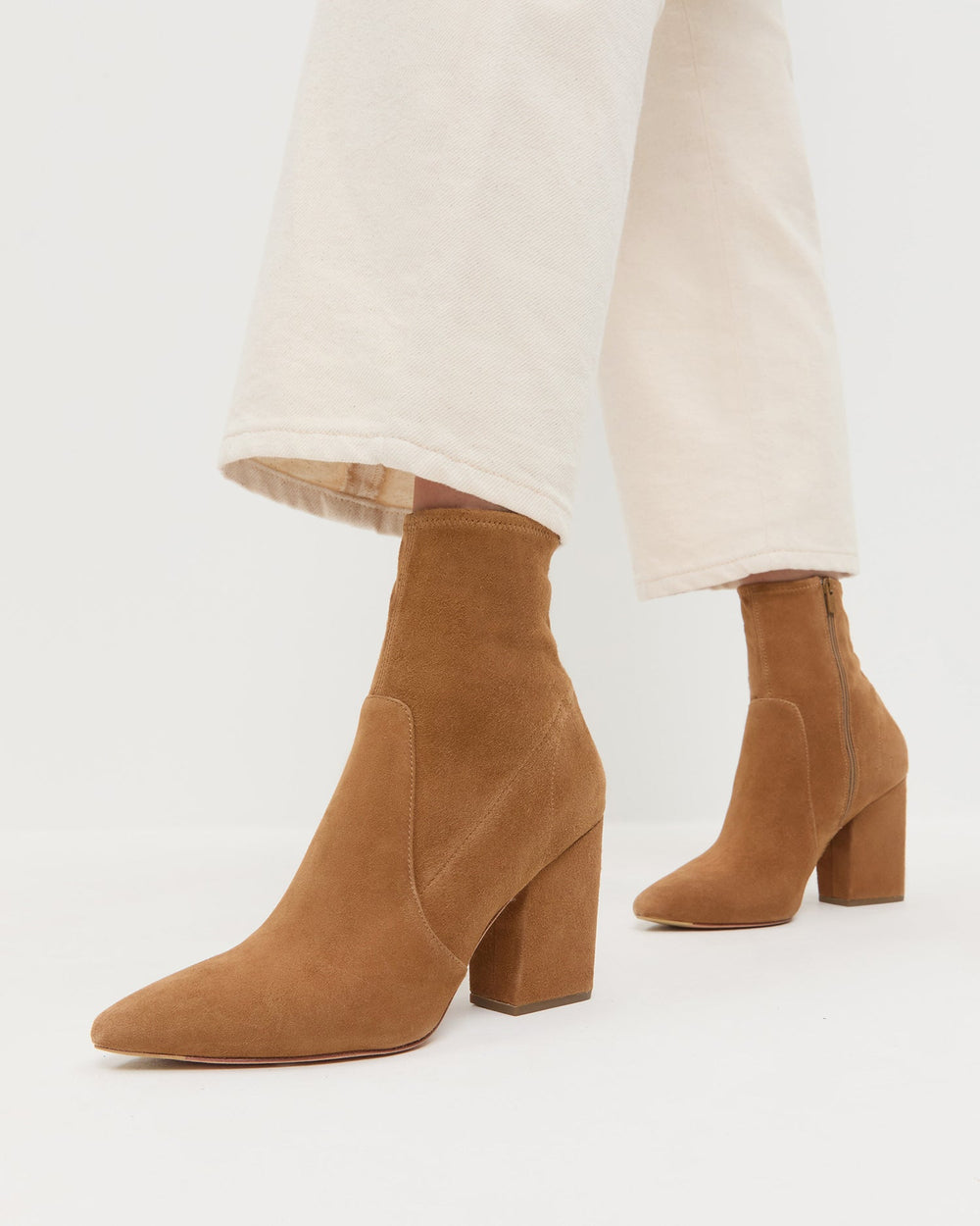 Loeffler Randall Women / Isla Cacao Suede Ankle Bootie