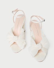 Loeffler Randall Women / Camellia Pearl Pleated Bow Heel