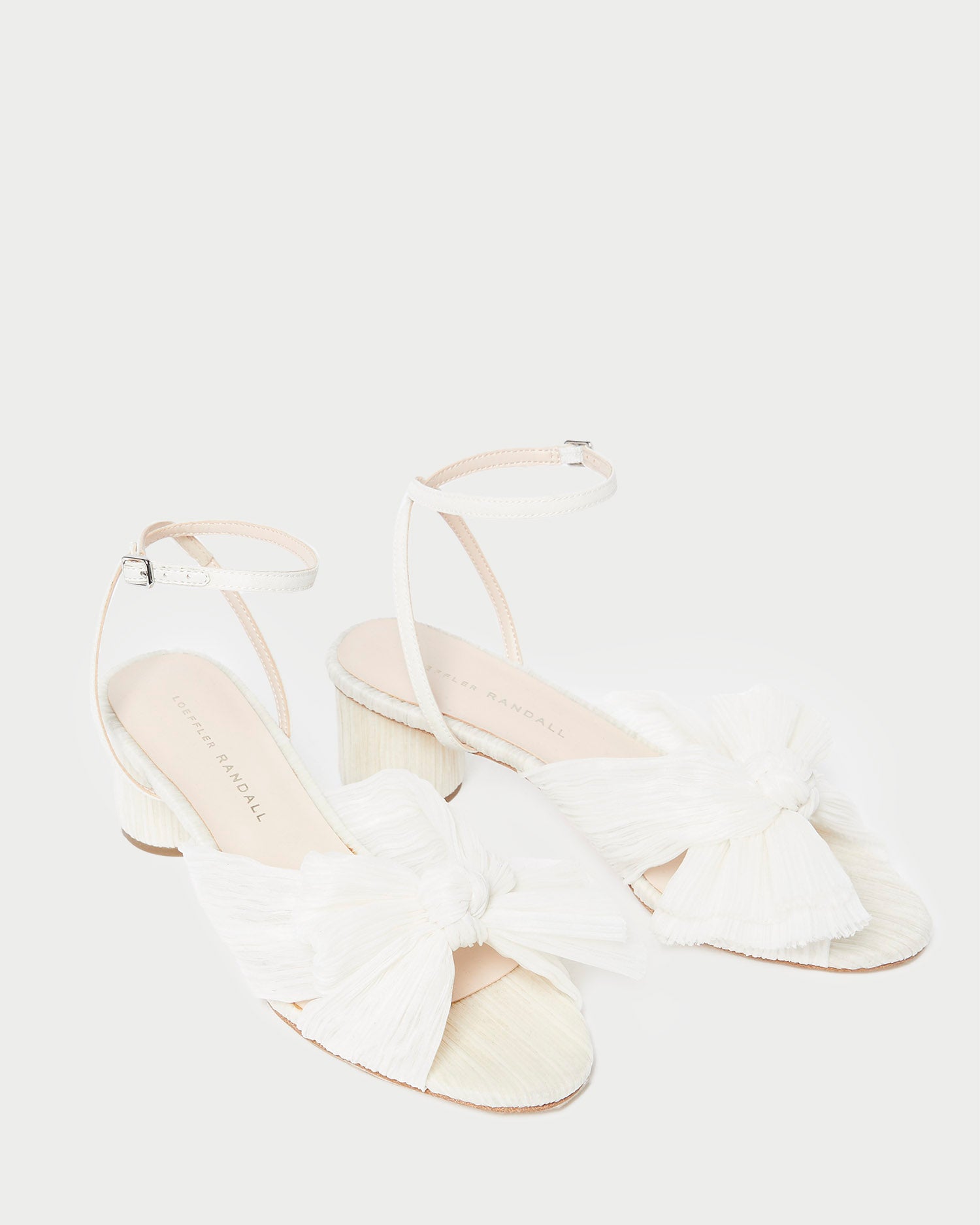 Loeffler Randall Women / Dahlia Pearl Pleated Bow Heel