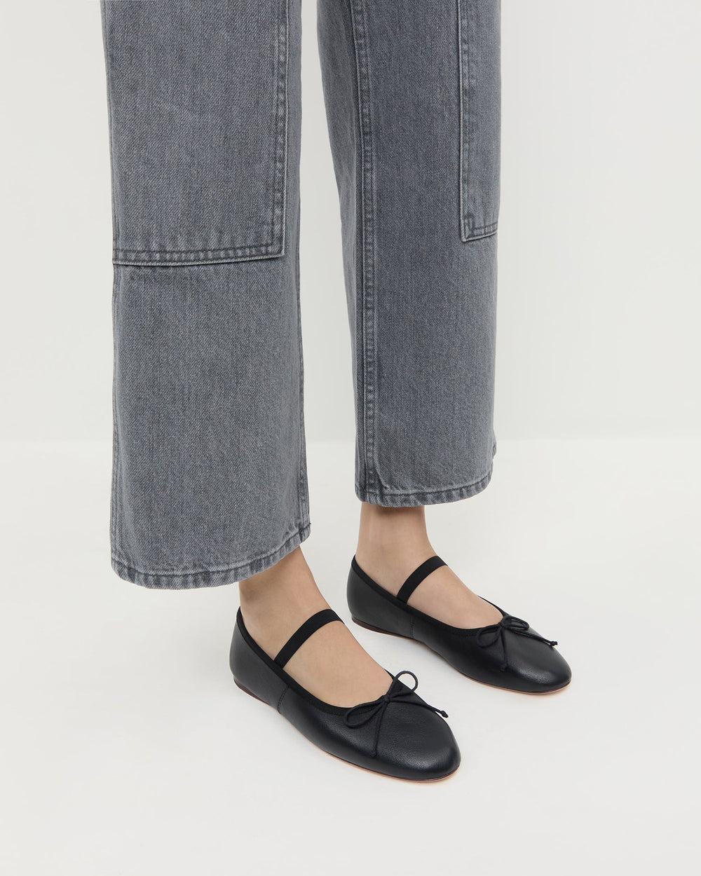 Loeffler Randall Women / Leonie Black Leather Ballet Flat