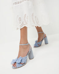 Loeffler Randall Women / Camellia Blue Pleated Bow Heel