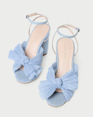 Loeffler Randall Women / Camellia Blue Pleated Bow Heel