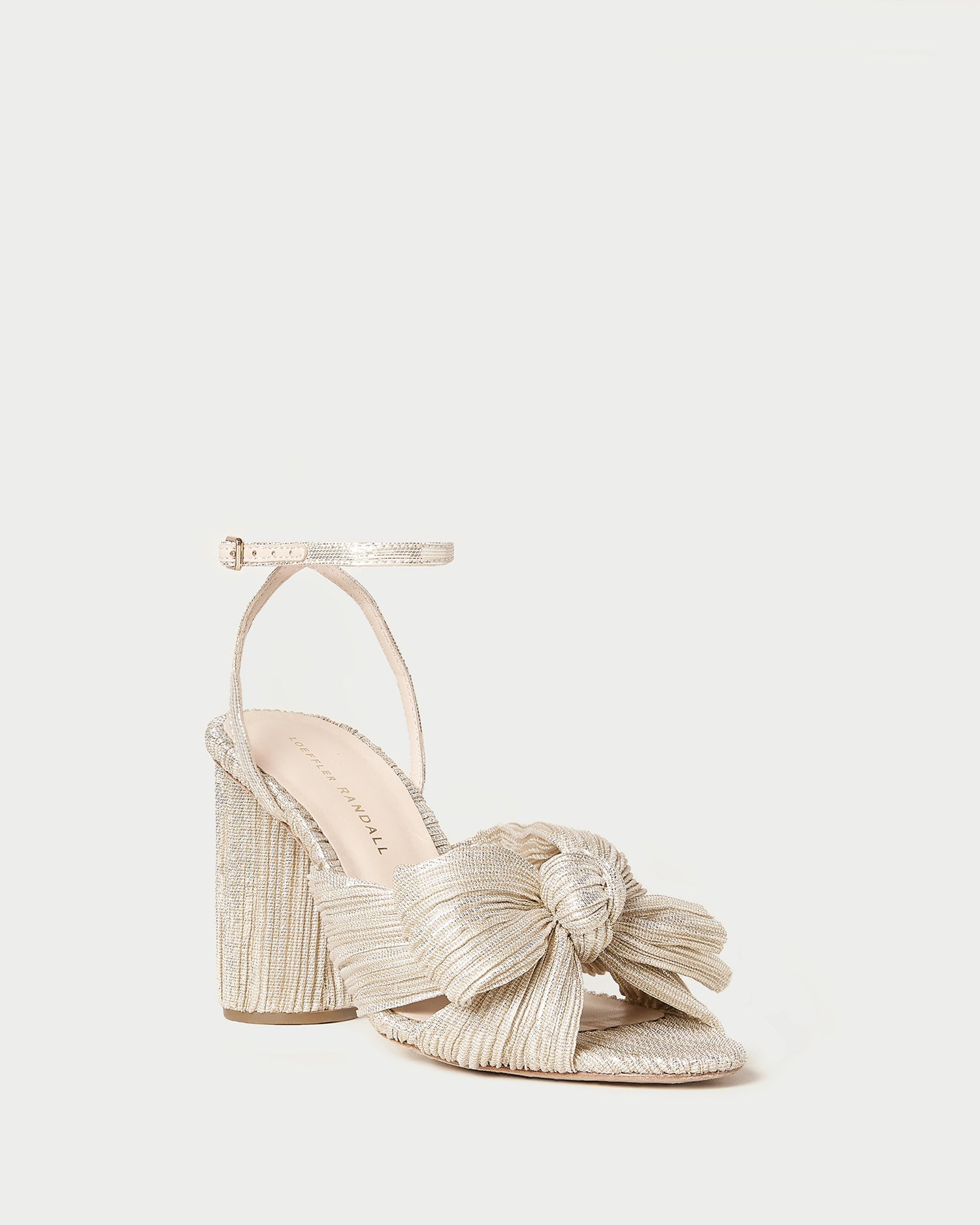 Loeffler Randall Women / Camellia Platinum Pleated Bow Heel