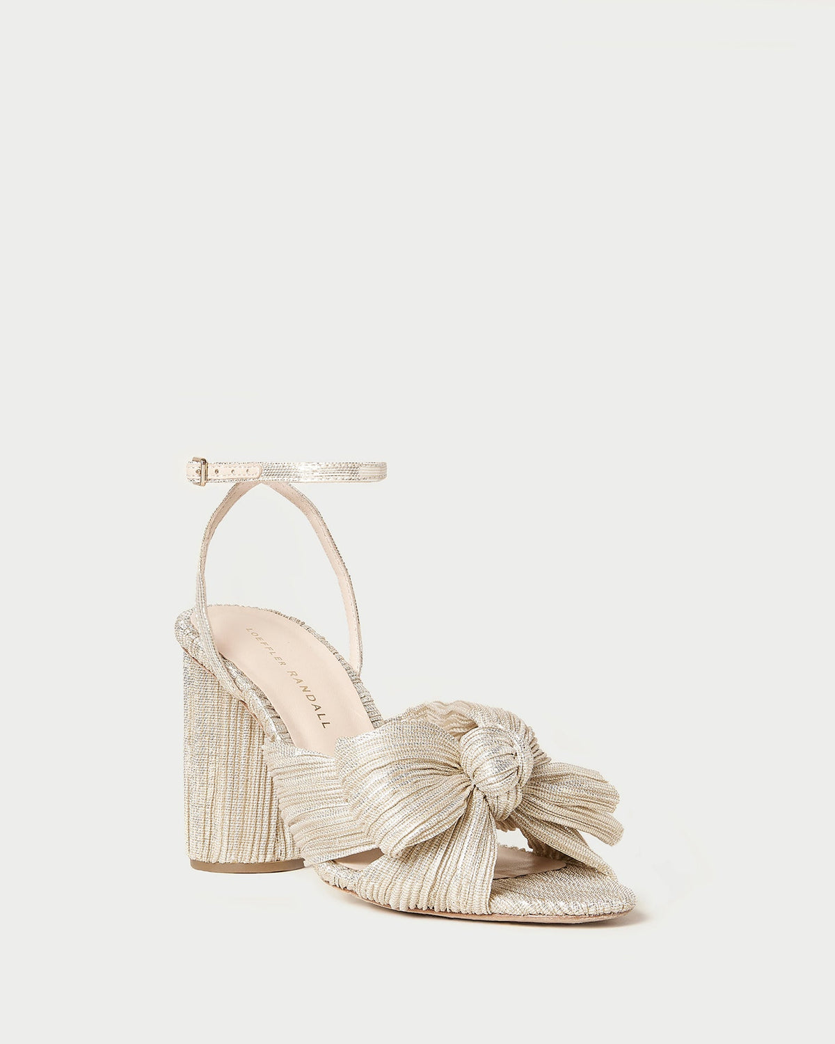 Loeffler Randall Women / Camellia Platinum Pleated Bow Heel