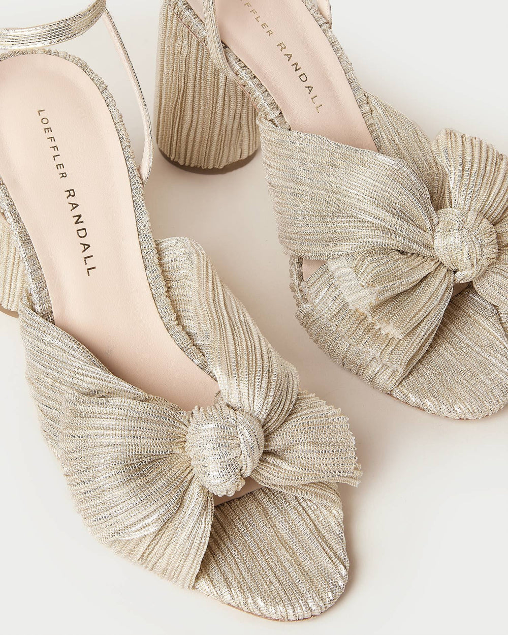 Loeffler Randall Women / Camellia Platinum Pleated Bow Heel