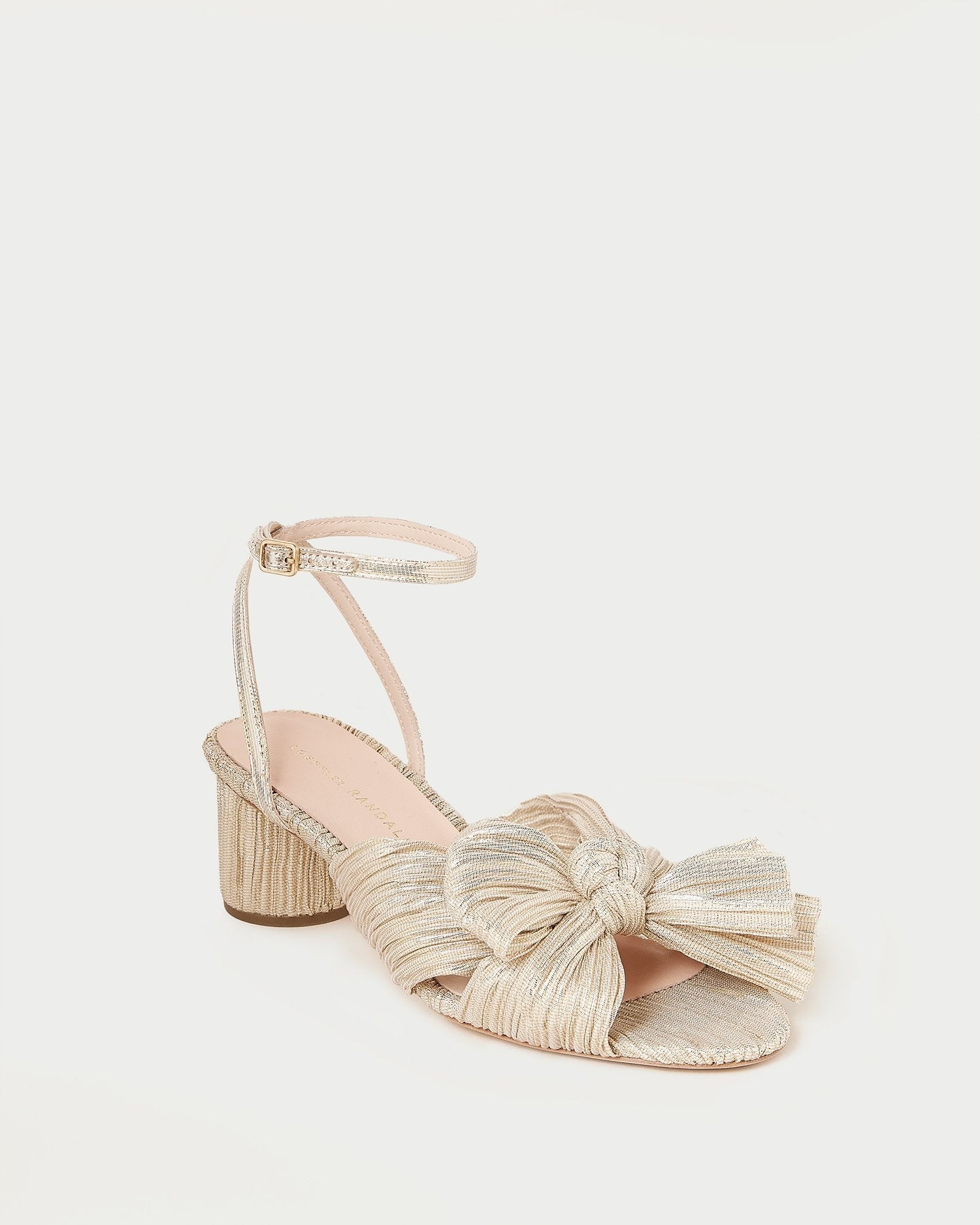 Loeffler Randall Women / Dahlia Platinum Pleated Bow Heel