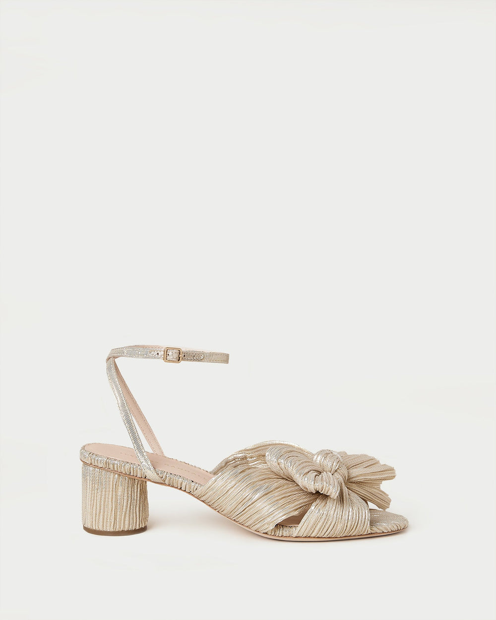 Loeffler Randall Women / Dahlia Platinum Pleated Bow Heel