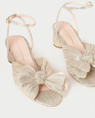 Loeffler Randall Women / Dahlia Platinum Pleated Bow Heel
