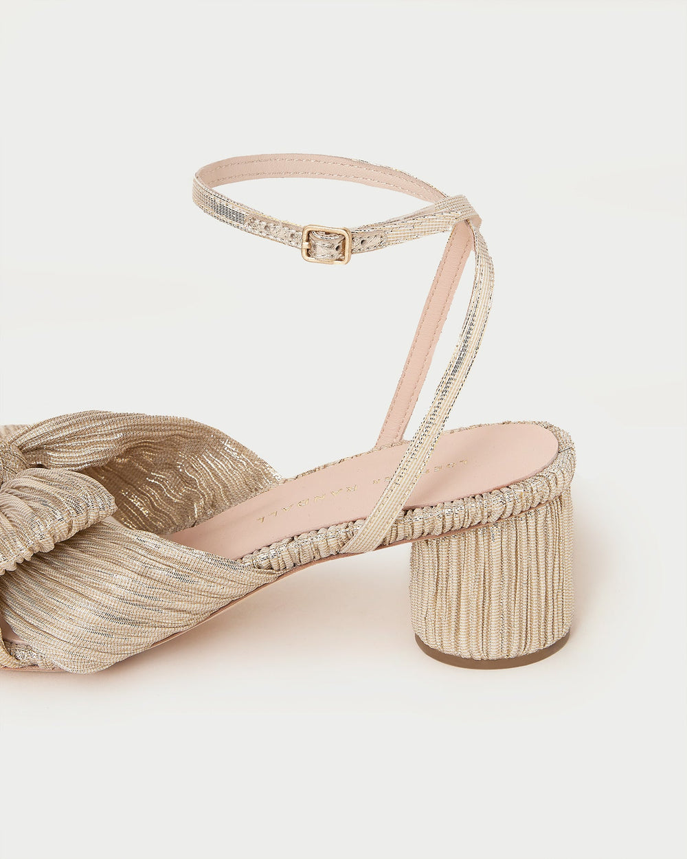 Loeffler Randall Women / Dahlia Platinum Pleated Bow Heel
