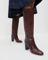 Loeffler Randall Women / Goldy Espresso Leather Tall Boot
