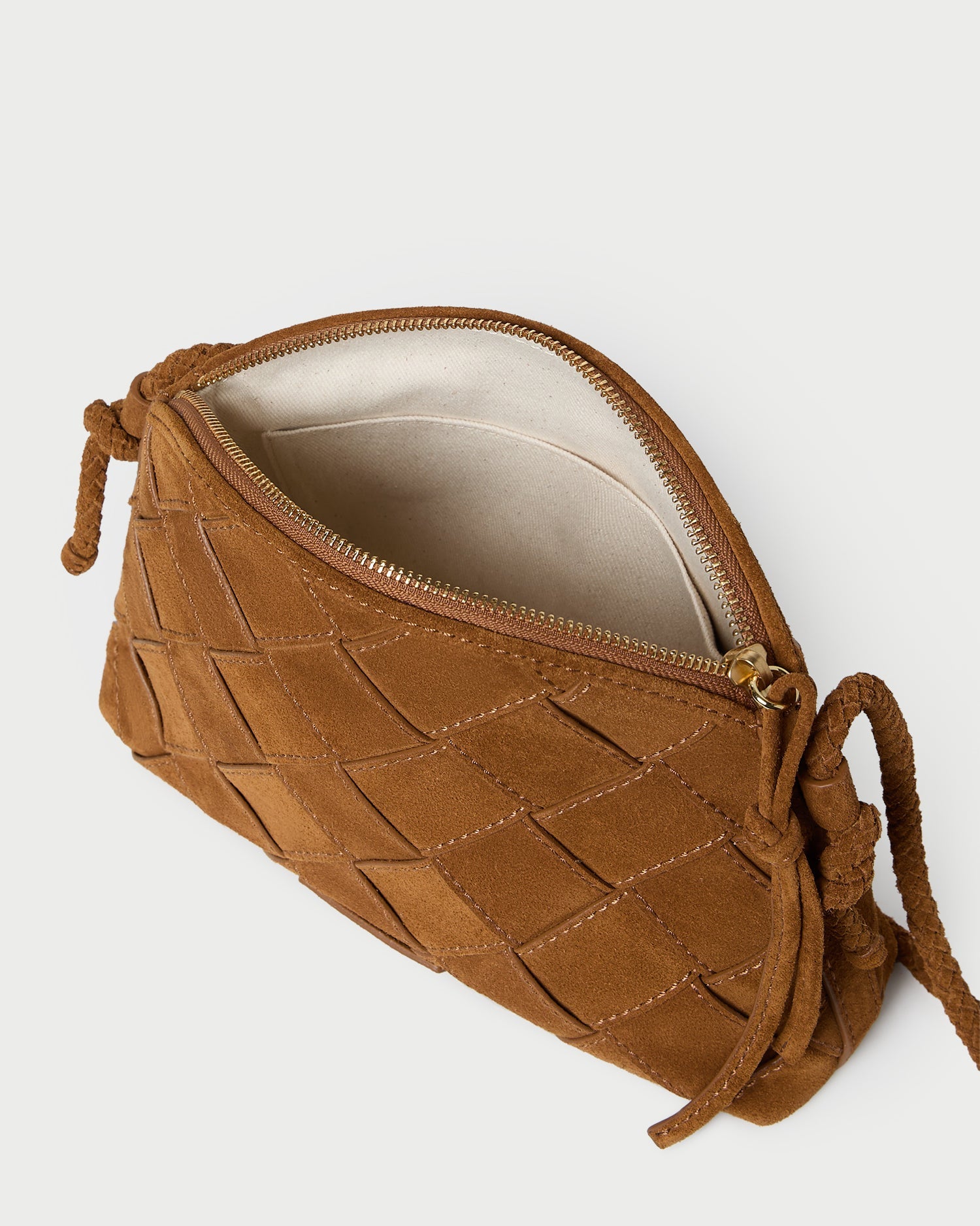 Loeffler Randall Women / Mallory Cacao Woven Suede Crossbody