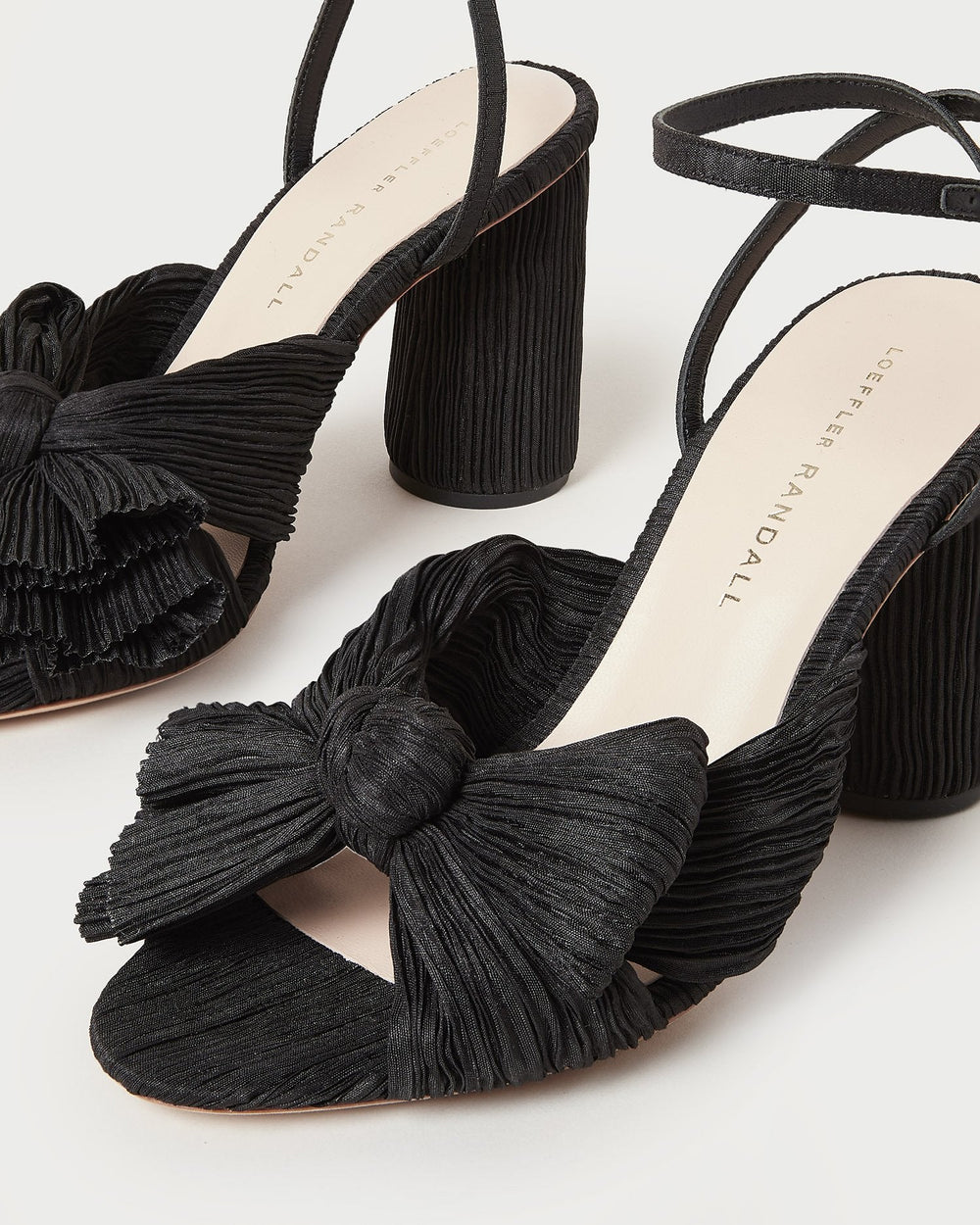 Loeffler Randall Women / Camellia Black Pleated Bow Heel