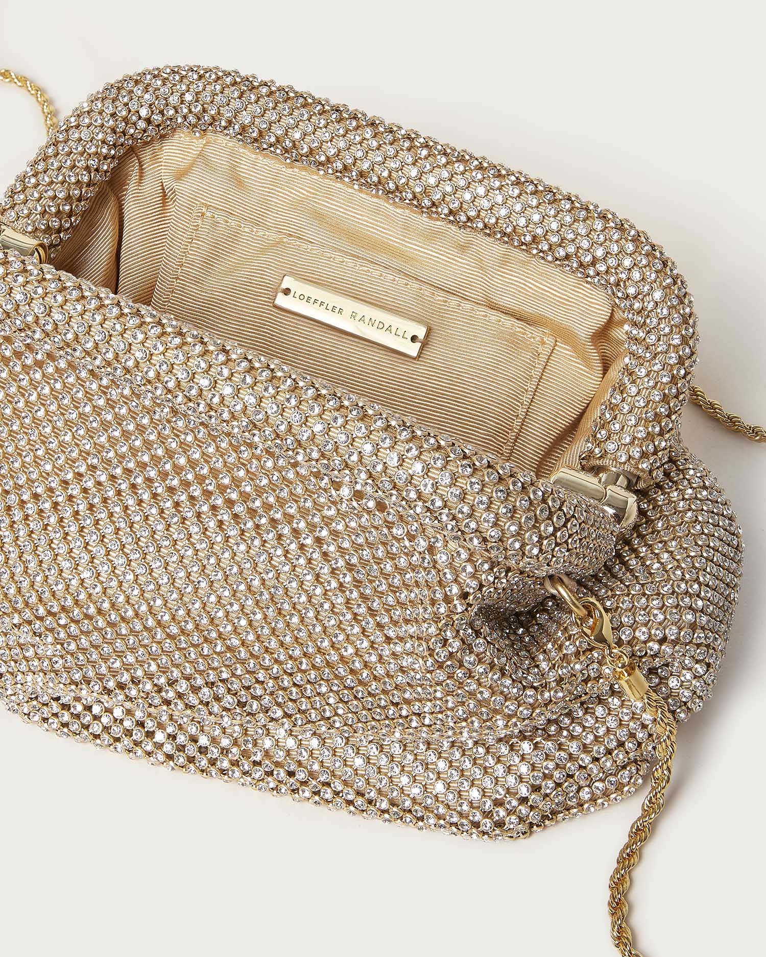 Loeffler Randall Women / Doreen Gold Diamanté Frame Pouch