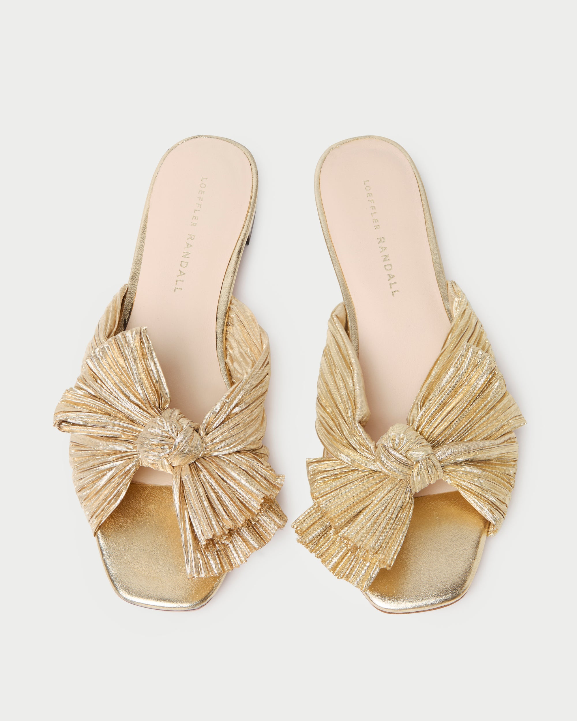 Loeffler Randall Women / Daphne Gold Bow Slide Sandal