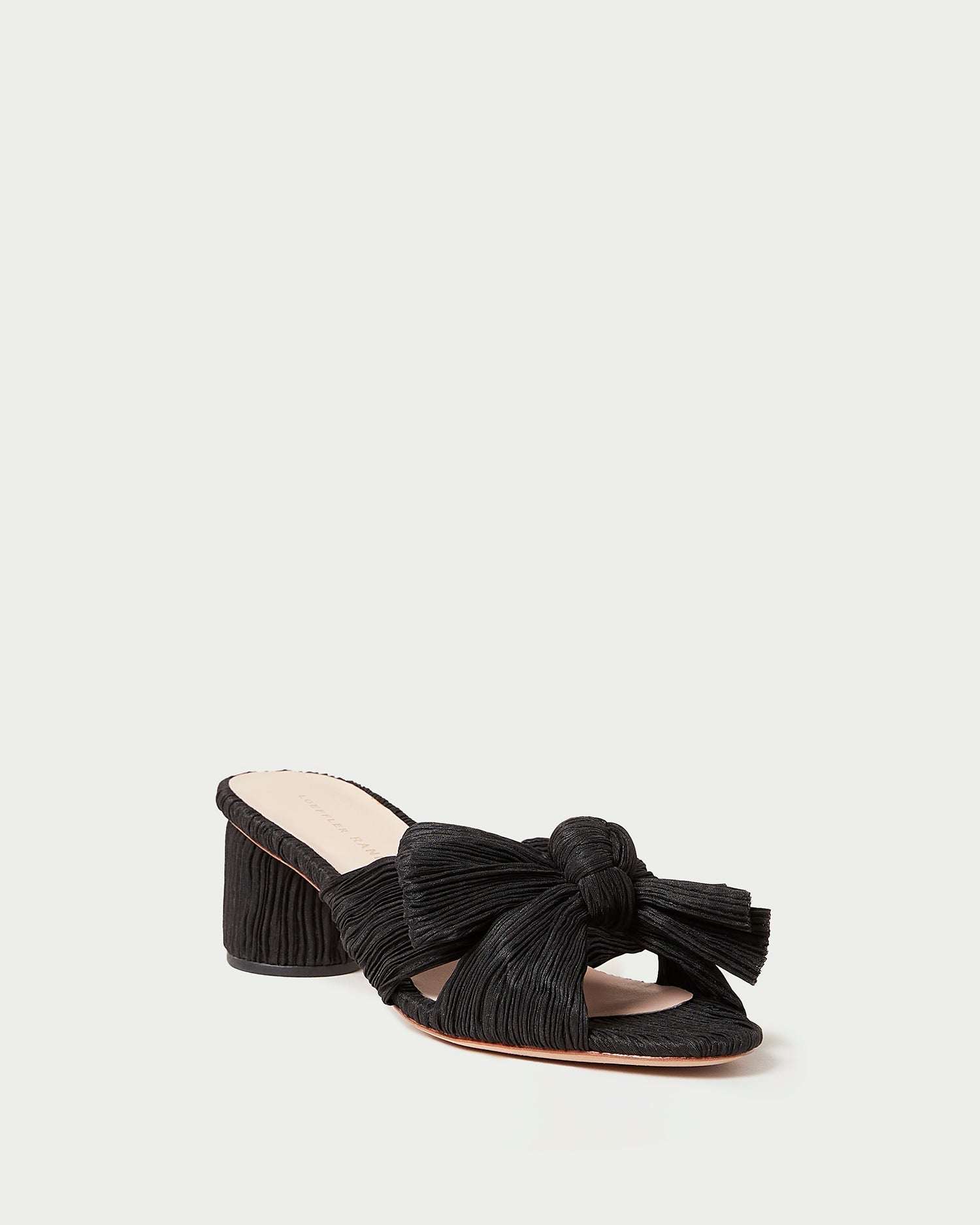 Loeffler Randall Women / Emilia Black Pleated Bow Heel