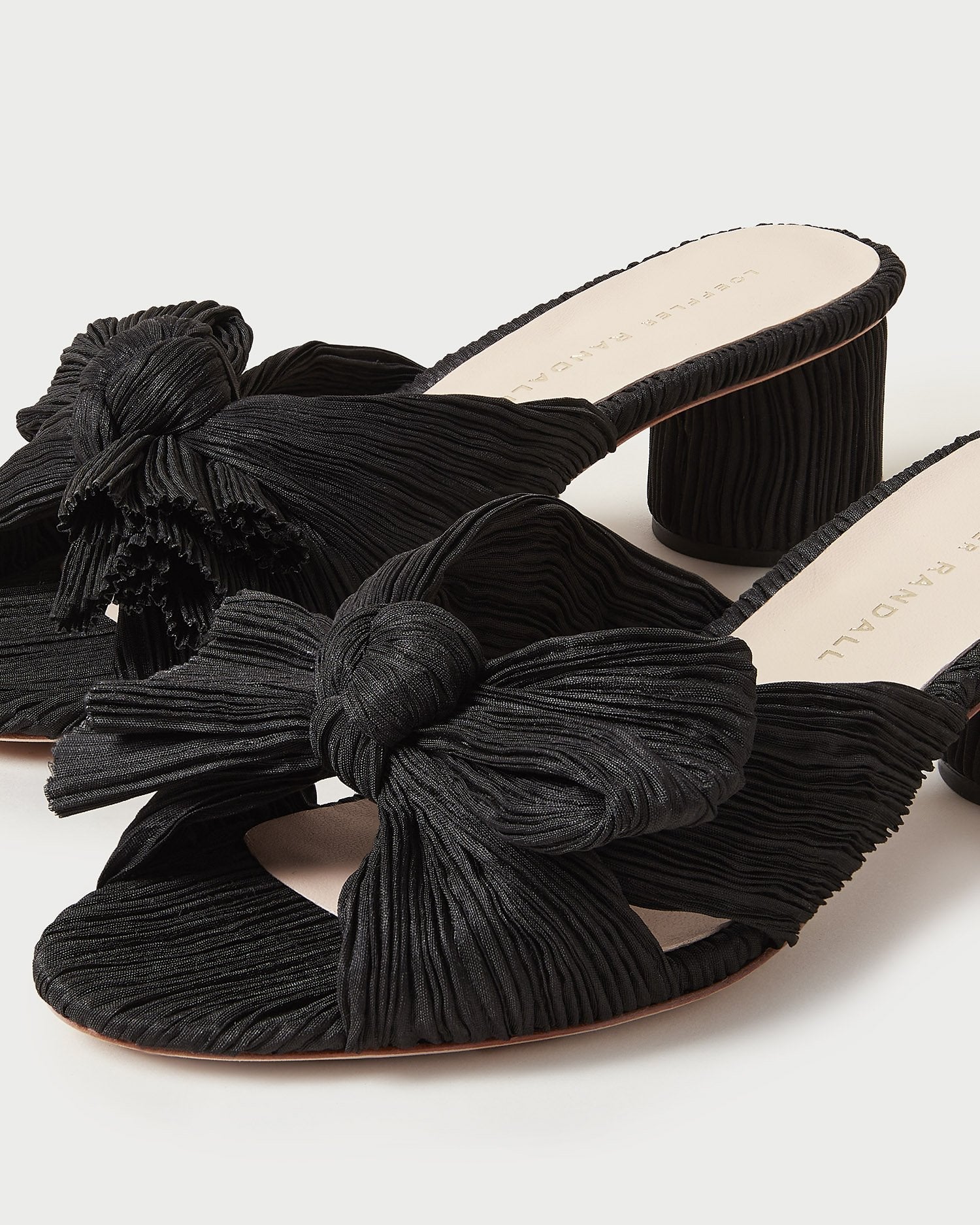 Loeffler Randall Women / Emilia Black Pleated Bow Heel