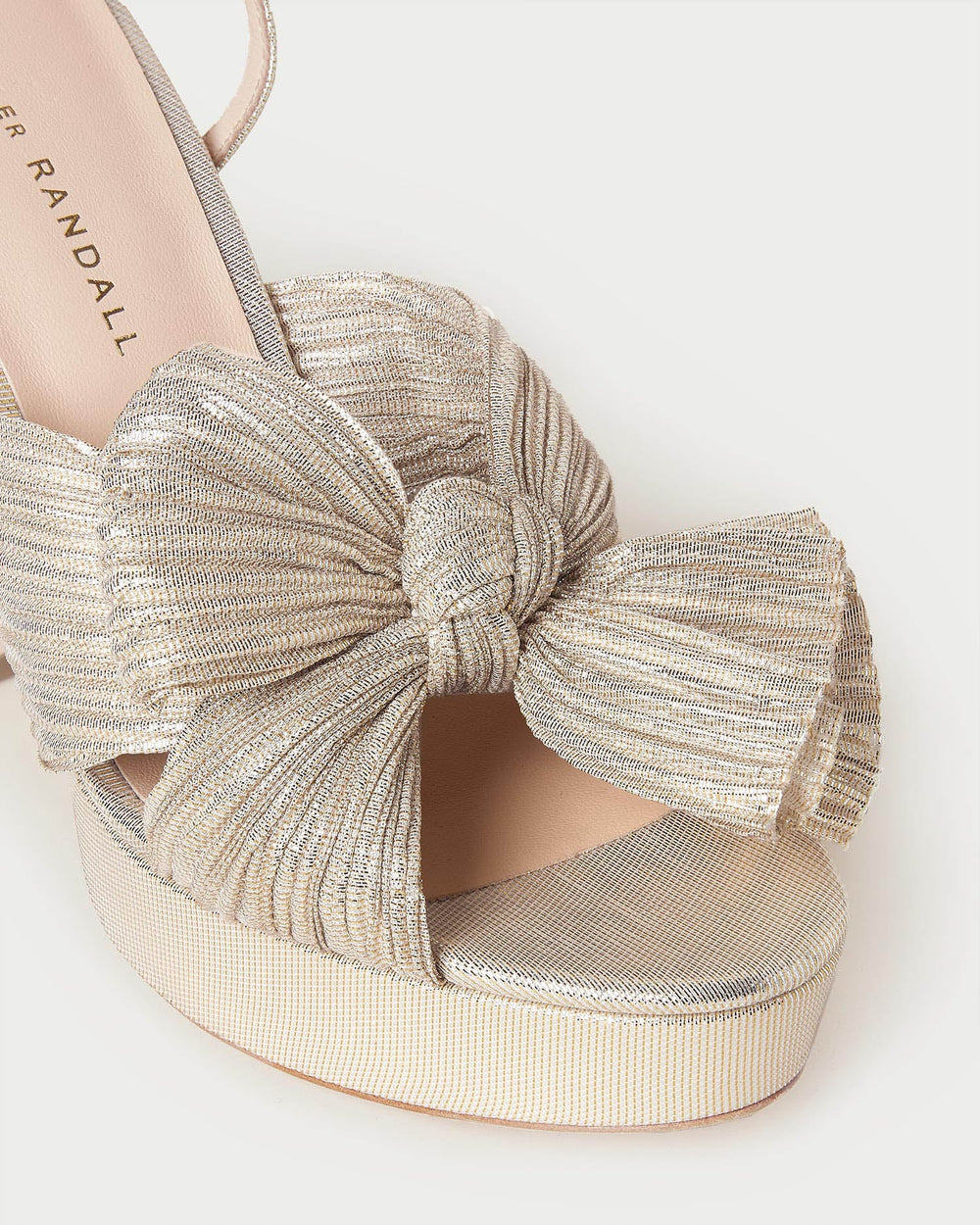 Loeffler Randall Women / Natalia Platinum Platform Bow Heel