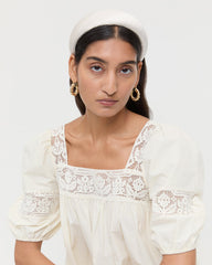 Loeffler Randall Women / Bellamy Cream Satin Headband