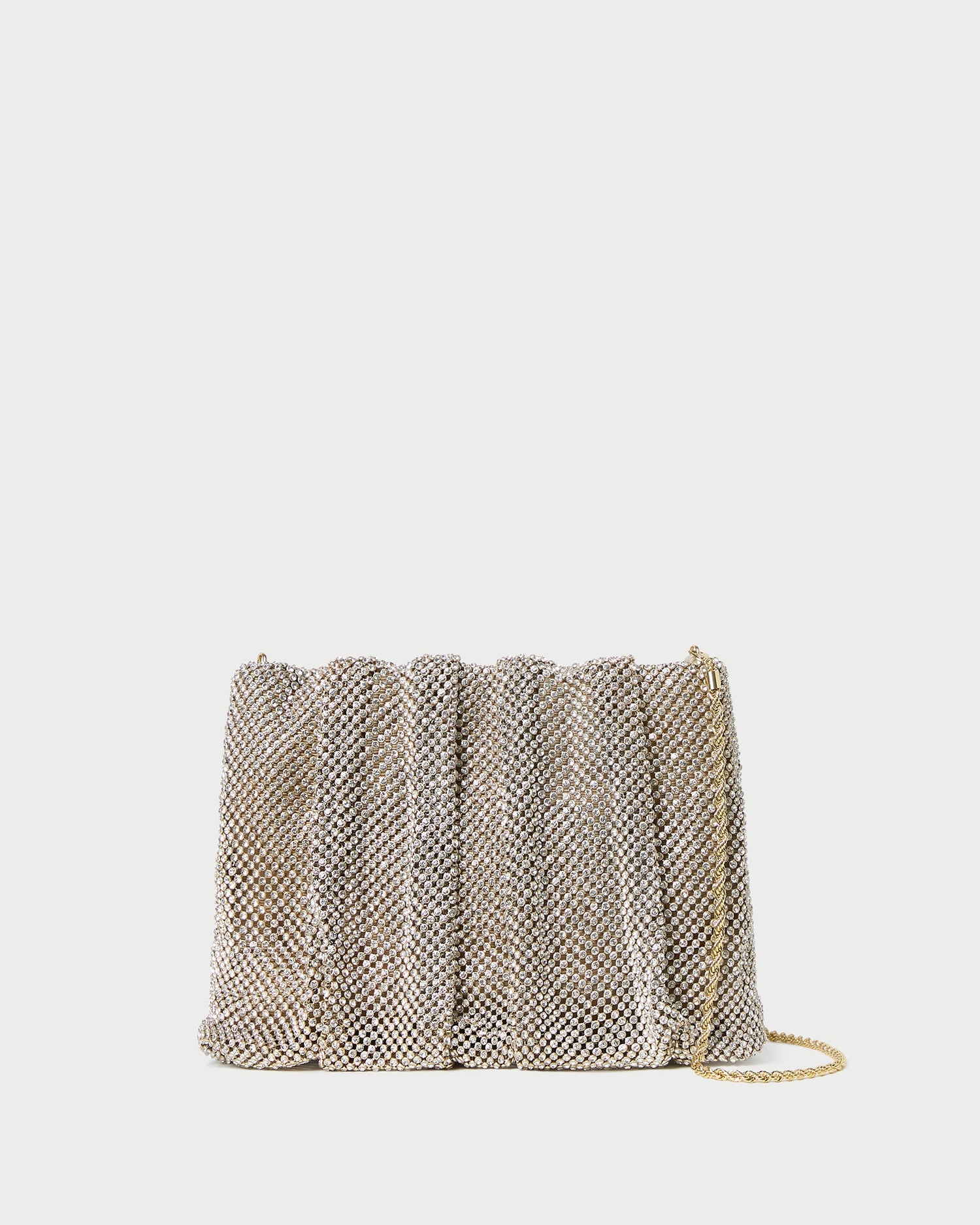 Loeffler Randall Women / Ember Gold Diamante Gathered Clutch