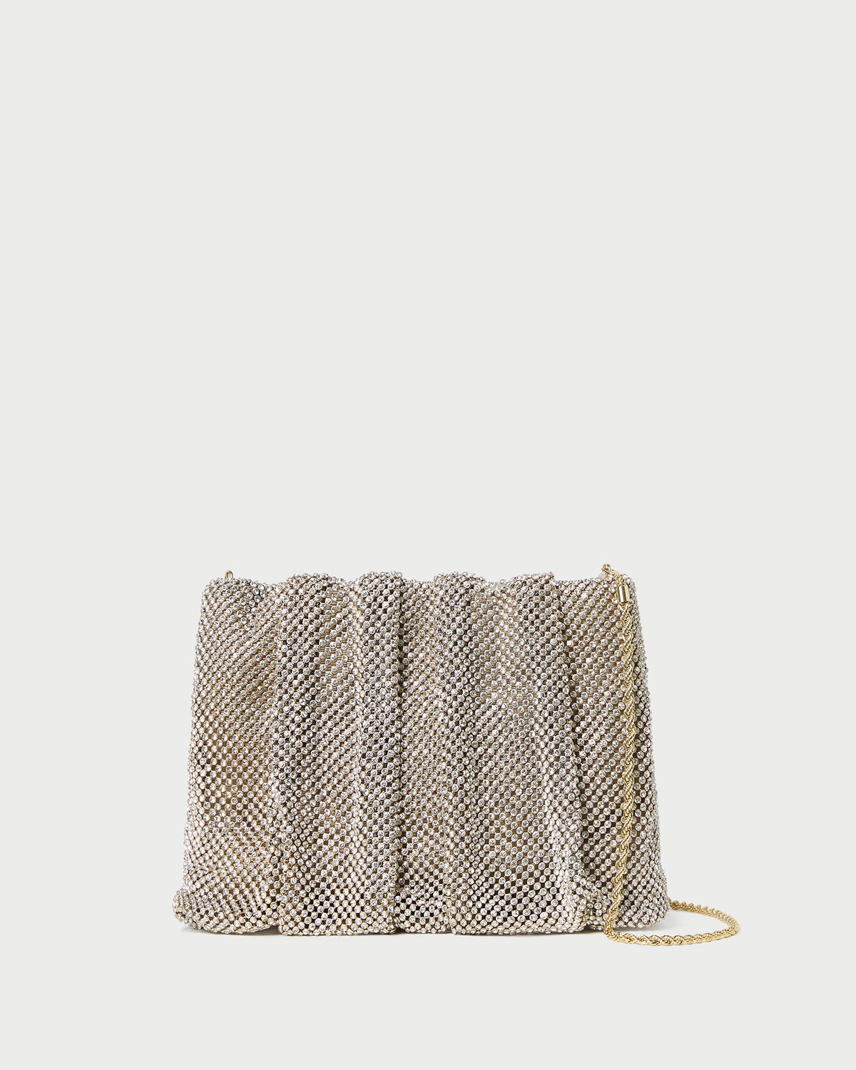 Loeffler Randall Women / Ember Gold Diamante Gathered Clutch