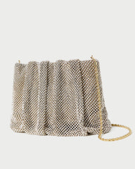 Loeffler Randall Women / Ember Gold Diamante Gathered Clutch