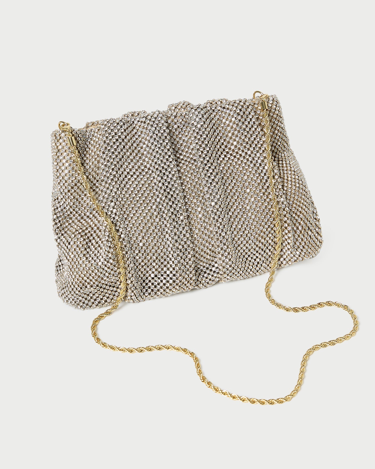 Loeffler Randall Women / Ember Gold Diamante Gathered Clutch