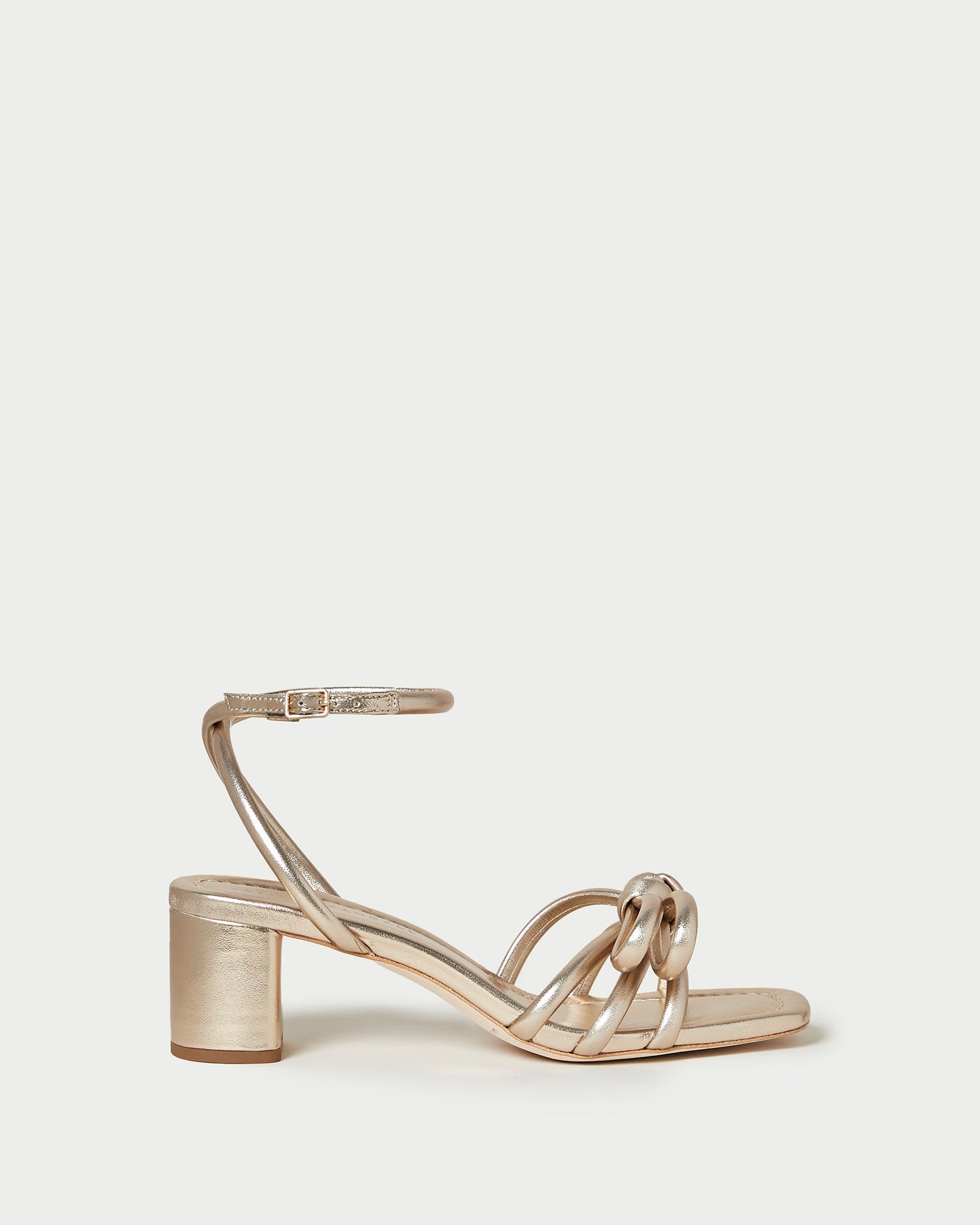 Loeffler Randall Women / Mikel Champagne Bow Mid-Heel Sandal