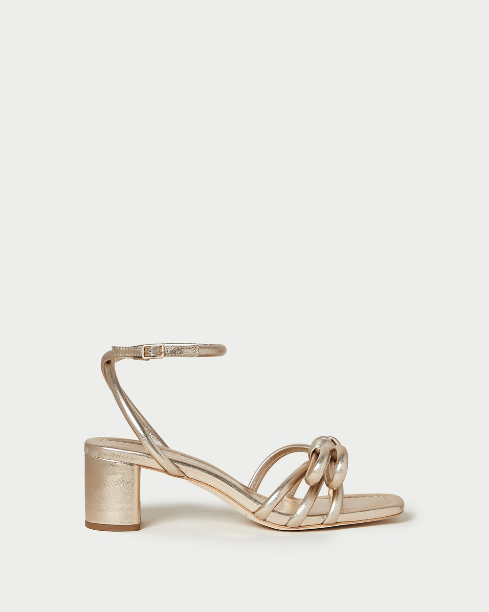 Loeffler Randall Women / Mikel Champagne Bow Mid-Heel Sandal