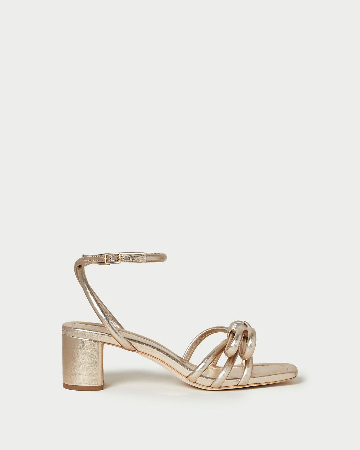 Loeffler Randall Women / Mikel Champagne Bow Mid-Heel Sandal