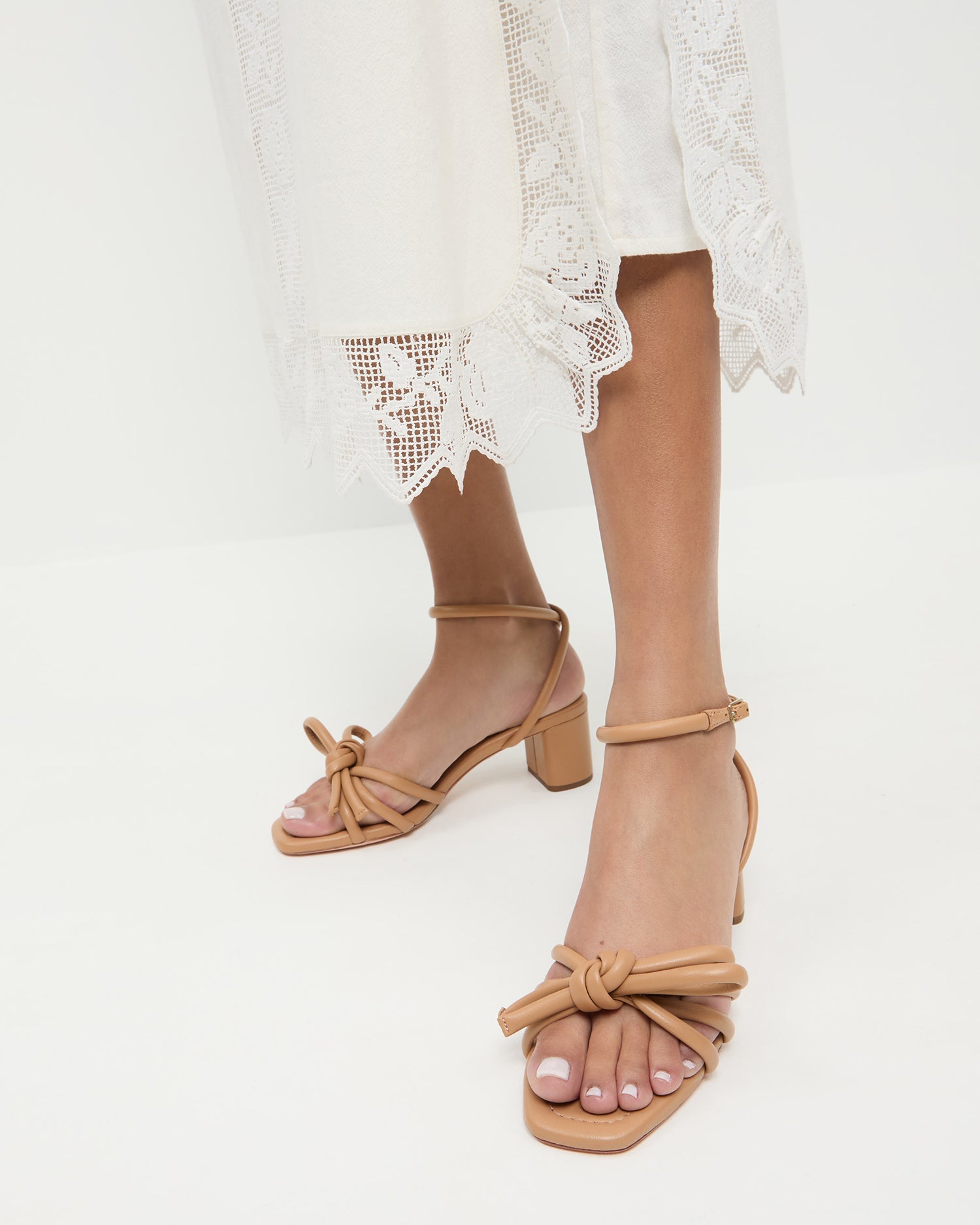 Loeffler Randall Women / Mikel Dune Bow Mid-Heel Sandal