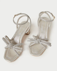 Loeffler Randall Women / Mikel Cappuccino Bow Mid-Heel Sandal