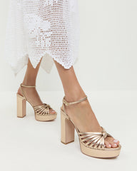 Loeffler Randall Women / Rivka Champagne Knot Platform Sandal
