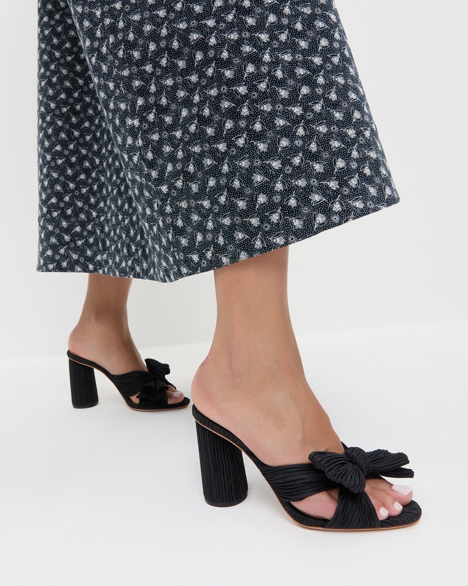 Loeffler Randall Women / Penny Black Pleated Bow Heel