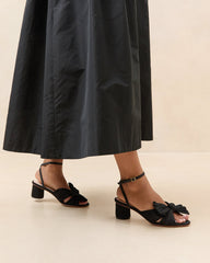 Loeffler Randall Women / Dahlia Black Pleated Bow Heel