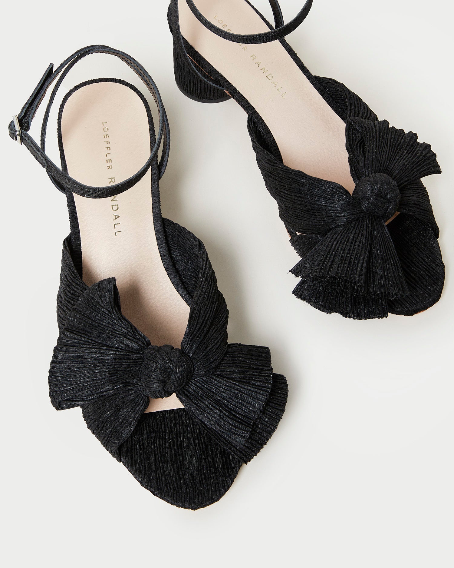 Loeffler Randall Women / Dahlia Black Pleated Bow Heel