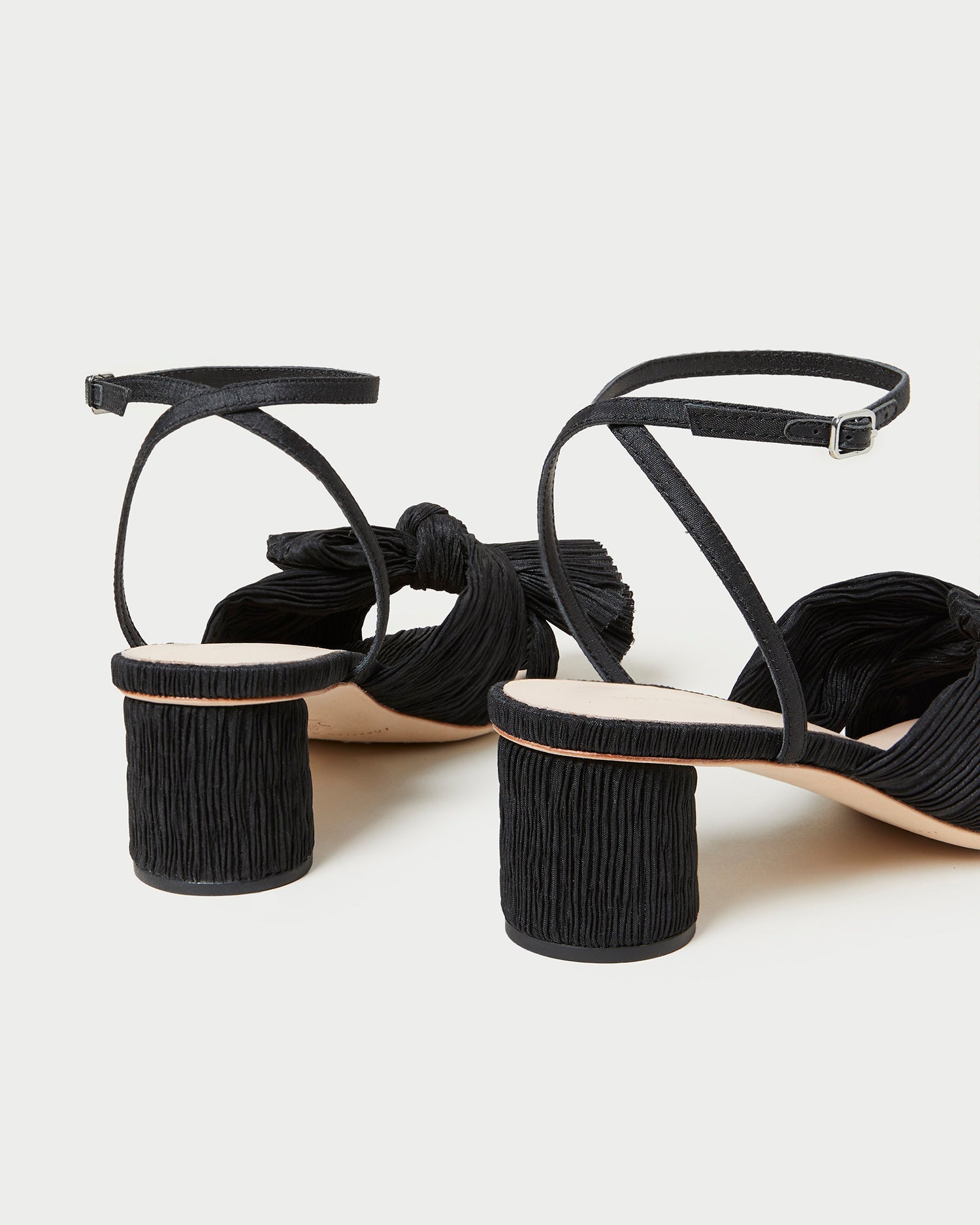 Loeffler Randall Women / Dahlia Black Pleated Bow Heel