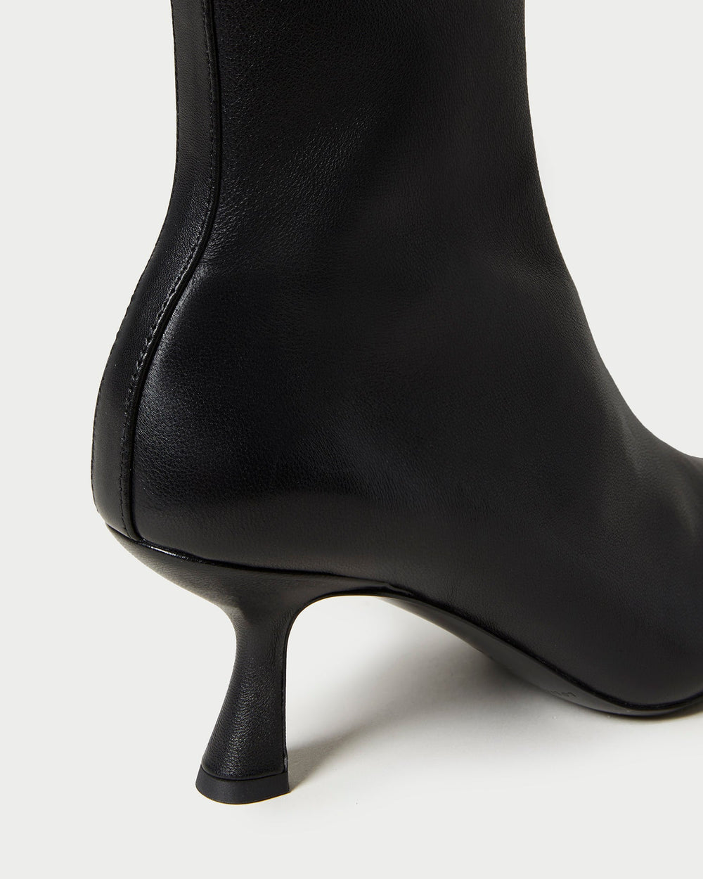 Loeffler Randall Women / Thandy Black Leather Curved Heel Bootie