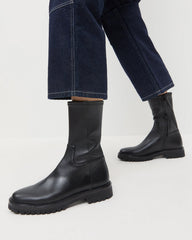 Loeffler Randall Women / Danny Black Leather Lug Boot
