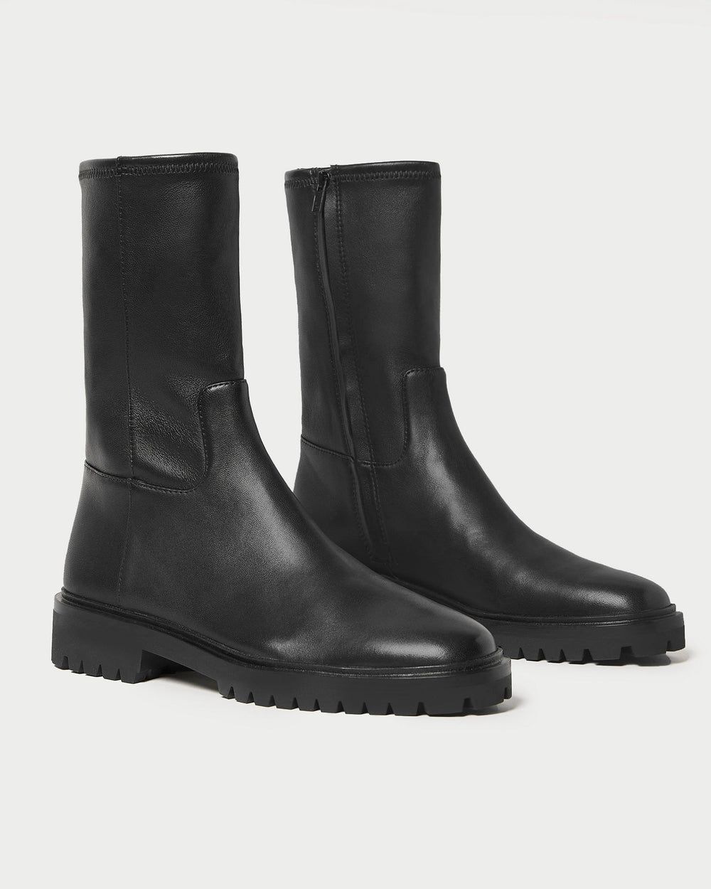 Loeffler Randall Women / Danny Black Leather Lug Boot