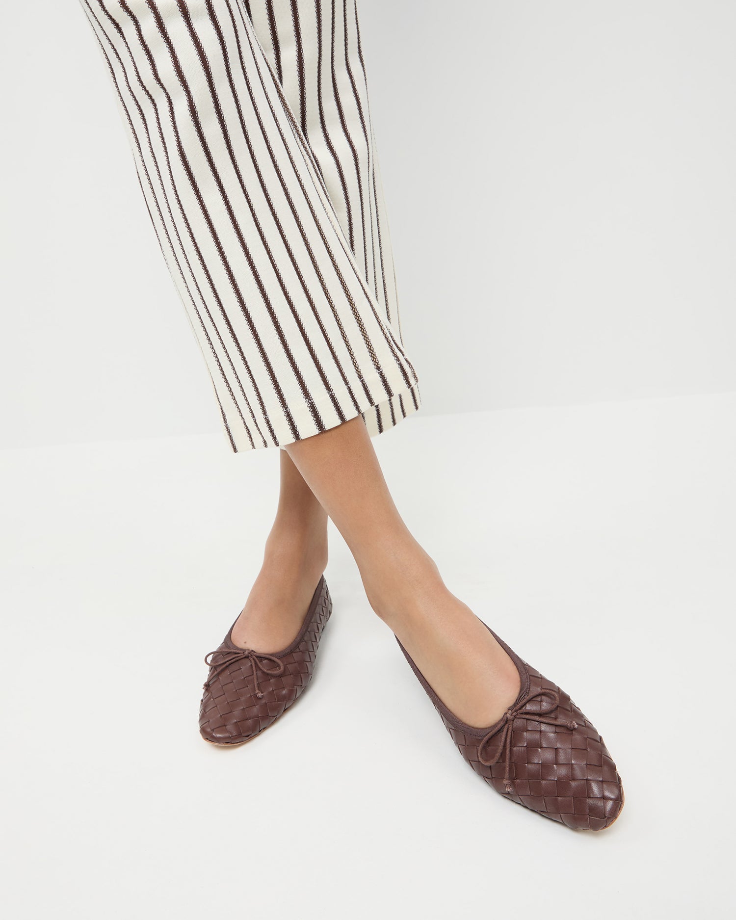 Loeffler Randall Women / Landry Chocolate Woven Ballet Flat